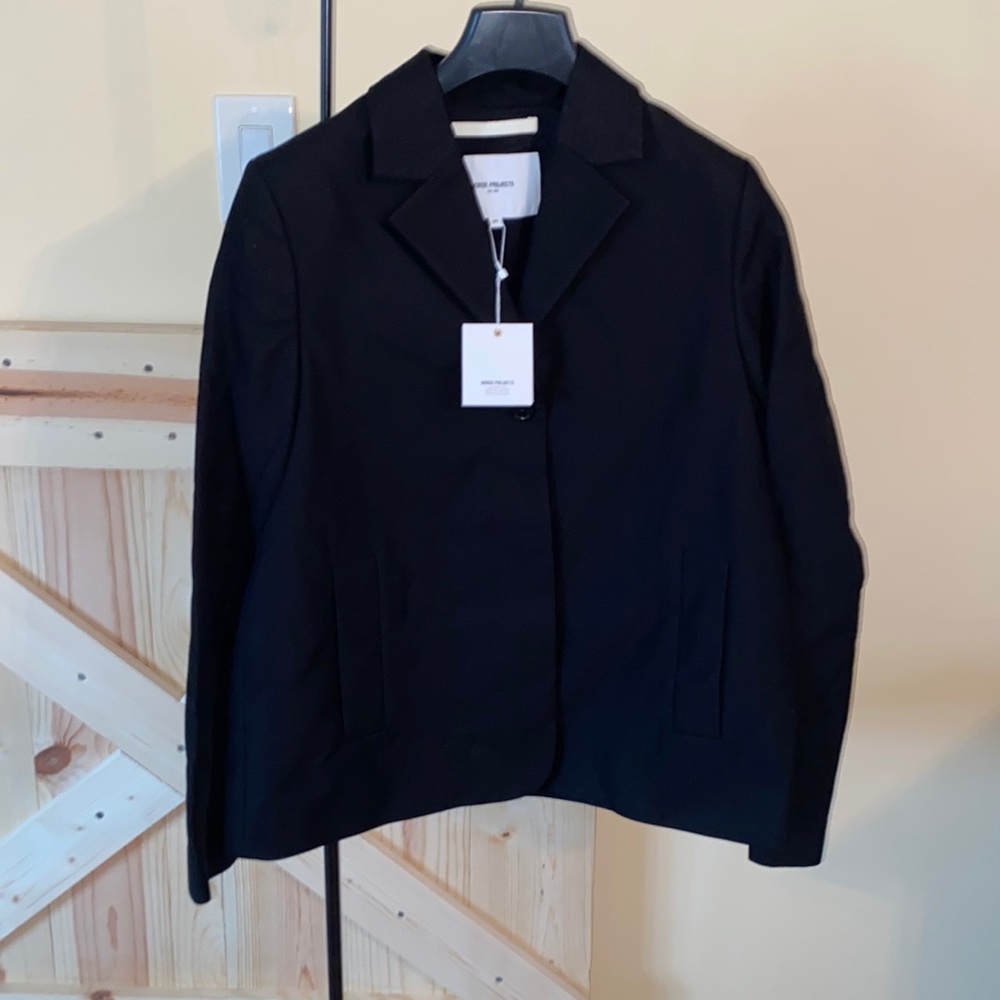 Magda Compact Twill Jacket In Black - Picture 6 of 8